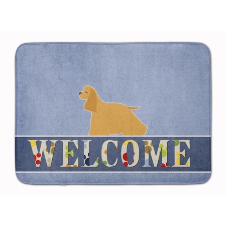 Carolines Treasures Cocker Spaniel Welcome Machine Washable Memory Foam Mat BB5490RUG